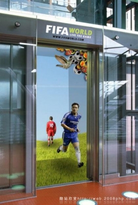 欧美个性创意的电梯广告