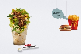 麦当劳匈牙利区域-McWRAP-M记卷饼平面设计欣赏