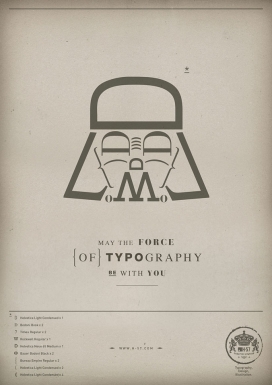 欧美H-57 May the force of Typography be with you平面