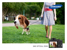 SamSung三星变焦数码相机光学变焦24倍平面设计广告