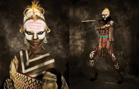 非洲部落野性人像摄影欣赏-Tribal