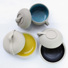 厨房的设计-巴黎设计师洛朗科里奥-搪瓷瓦罐水杯设计