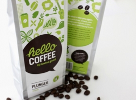 新西兰Hello Coffee咖啡包装平面广告