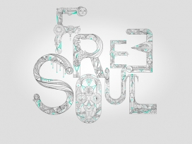 国外Free Soul typography-自由的灵魂排版-字母里面的故事