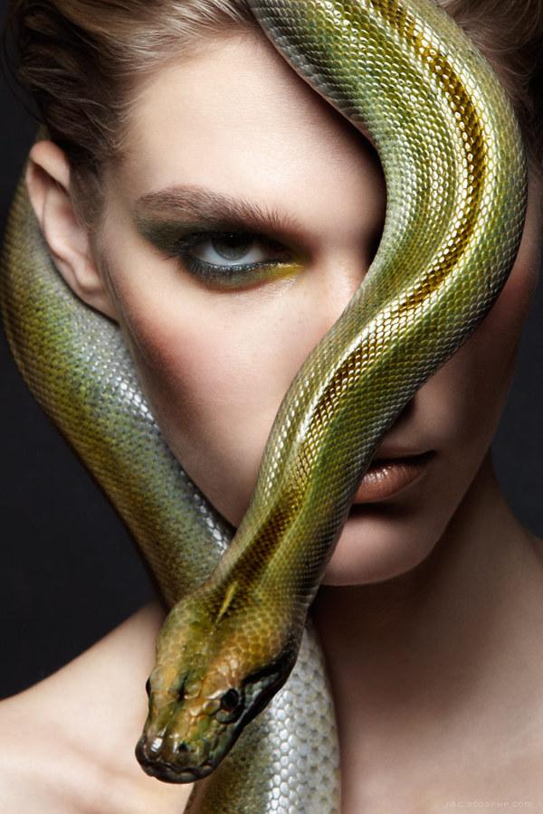 美女与蛇-美国纽约rainwood productions摄影师作品-snakes