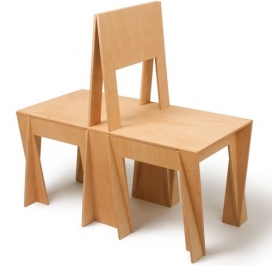 保加利亚产品设计师斯托-背靠背木椅