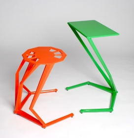 Ergo Stool + Table折叠怪异办公椅子