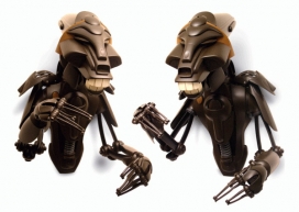 SKULL-8 ON螳螂机器人玩具-巴黎charles LEONARD制作师作品