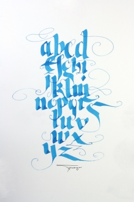 排笔艺术花纹字-德国波鸿字体设计师Irinel Papuc艺术字体作品