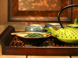 品茶-莲子茶壶