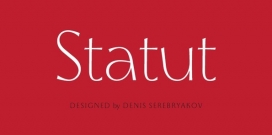Statut新型字体设计-白俄罗斯明斯克Denis Serebryakov设计师作品。Statut是一个典雅仪式，具有很强的可读性与人文气息字体。