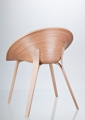 紧密绕带纹理贴面椅子凳子-捷克Anna Štepánková工业家居设计师作品