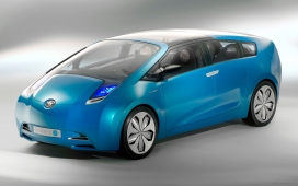 高清晰蓝色toyota丰田混合动力-X概念汽车壁纸