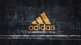 adidas阿迪达斯金色LOGO标志