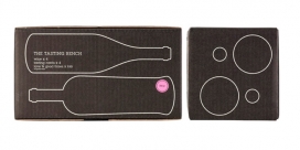 The Tasting Bench酒包装设计-12个连续的五彩圆点代表每月酒交付，也唤起了十几个盒装酒的形象
