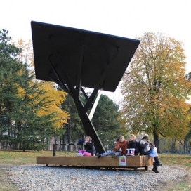 公园黑树太阳能亭子-塞尔维亚Miloš Milivojevic设计师作品