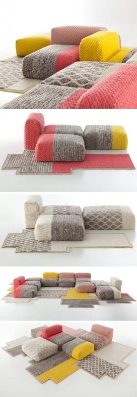 不同形状的沙发-西班牙Patricia Urquiola家居产品设计师作品