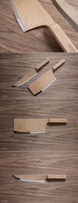 木质菜刀-加拿大渥太华The Federal设计机构作品Maple Set