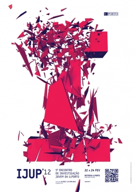 IJUP 2012爆破式视觉识别系统，红蓝色之间的对比（热和冷-葡萄牙波尔图Tiago Campea品牌设计师作品