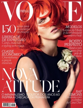 Vogue葡萄牙封面设计-光圈红头发美女
