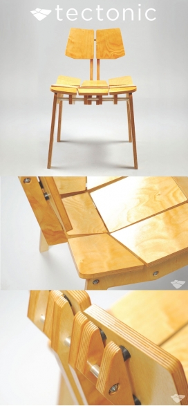 符合人体工程学的胶合板椅-美国亚特兰大著名家居设计师Eddie Licitra作品