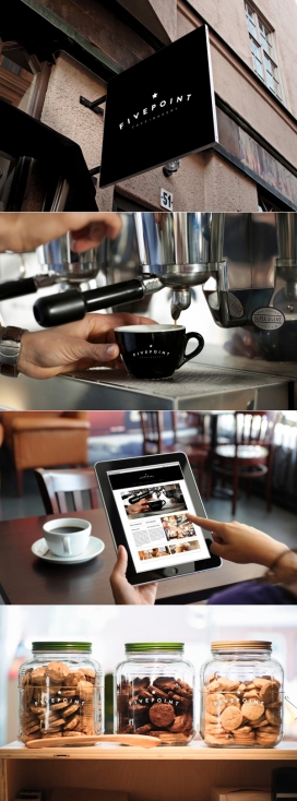 Fivepoint咖啡面包专卖店品牌包装设计
