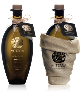 Miterra文化橄榄油包装设计-灵感来自于费斯托斯皇宫磁盘及其标志