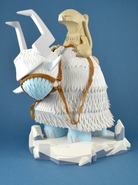 Ukluk & Tungortok-3D纸雕骑驴娃玩具