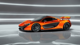 深橘色mclaren迈凯轮P1概念跑车正侧面壁纸