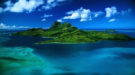 美丽的绿色小岛