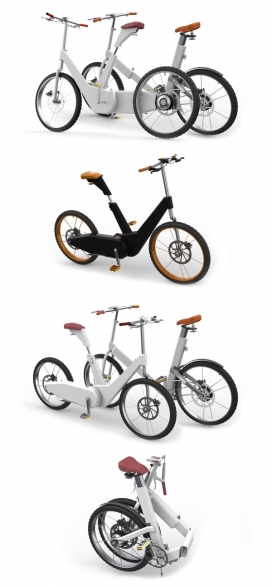 MVP Bikes折叠自行车设计-无刷发动机和光电池最大限度地提高了乘坐的舒适性