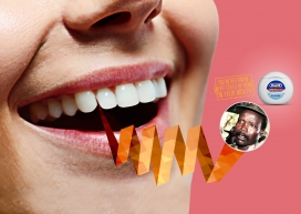 Oral-b欧乐B牙齿护理产品（如牙线）平面广告