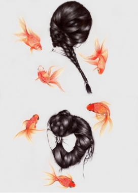 Hair Sequel女性辫子发型插画