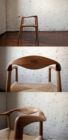 NaMu-质朴的木质扶手椅设计