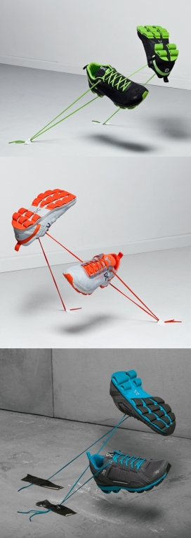 橡胶循环跑鞋-赢得瑞士设计奖