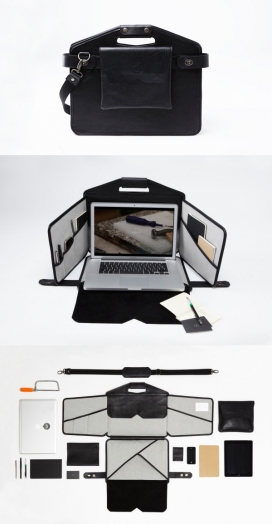 移动工作站旅途包包设计-笔记本电脑集一身