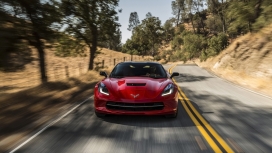 2014红色雪佛兰Corvette黄貂鱼汽车正面面运动壁纸
