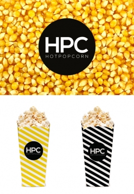 HPC-HotPopCorn爆米花食品品牌设计