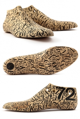 木制品字母TYPOLASTS鞋模型设计