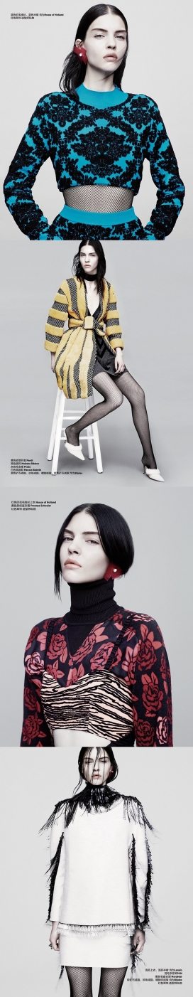 Bazaar芭莎中国2014年9月-大胆优雅的叛逆美诱时尚人像时装秀