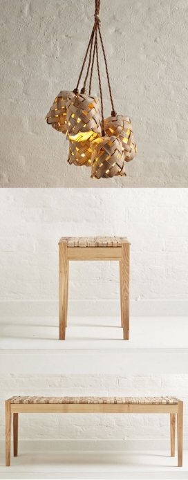 伦敦2014设计节-塞巴斯蒂安・考克斯和罗娜辛格尔顿的特色技术编织木家具-英国Sebastian Cox collaborated设计师作品