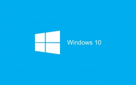 高清晰蓝色Windows 10系统主题桌面壁纸下载
