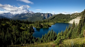 高山湖壁纸