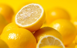 高清晰黄色柠檬水果壁纸