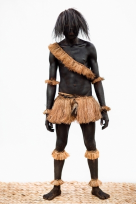 巴布亚新几内亚-黑人部落居民人像