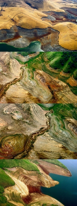 Water Marks-俯拍水痕地理自然景观