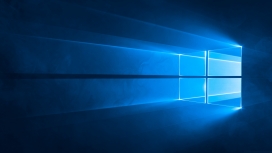 高清晰蓝色windows10系统桌面壁纸