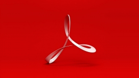 Adobe-Acrobat商标设计-象征Adobe旗舰云特性的水平