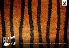 倡导马戏团动物权利运动-WWF世界自然基金会公益平面广告