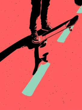 Skateboard Series-滑板插画人像